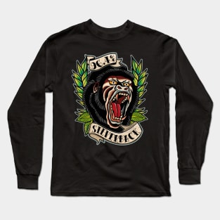 Traditional tattoo 96.4% Silverback Gym Apparel Long Sleeve T-Shirt